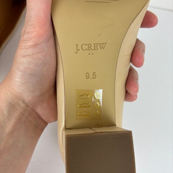J. Crew Factory Bryn cap toe leather block heels 9.5 Old Money Preppy J6887 - Picture 9 of 10